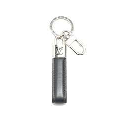 ルイ ヴィトン キーホルダー LV パドロック キーリング キーホルダー チャーム M00745 ブラック シルバー レザー メタル レディース LOUIS VUITTON 【中古】