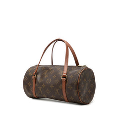 ルイ ヴィトン モノグラム パピヨン26 ハンドバッグ M51366 ブラウン PVC レザー レディース LOUIS VUITTON 【中古】