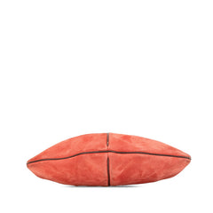 ロエベ ショルダーバッグ レッド ブラウン スウェード レザー レディース LOEWE 【中古】