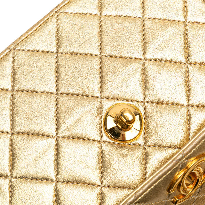 シャネル ミニマトラッセ ココマーク チェーン ショルダーバッグ ゴールド ラムスキン レディース CHANEL 【中古】