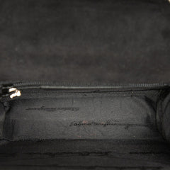 サルヴァトーレフェラガモ ショルダーバッグ ハンドバッグ 2WAY ブラック スウェット レザー レディース Salvatore Ferragamo 【中古】