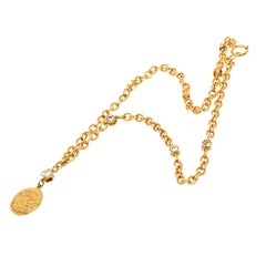 シャネル ココマーク ロング チェーン ペンダント ネックレス ゴールド メッキ ビジュー レディース CHANEL 【中古】
