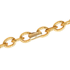 シャネル ココマーク ロング チェーン ペンダント ネックレス ゴールド メッキ ビジュー レディース CHANEL 【中古】