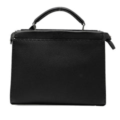 フェンディ セレリア ピーカブー フィットミニ ハンドバッグ ブラック レザー レディース FENDI 【中古】