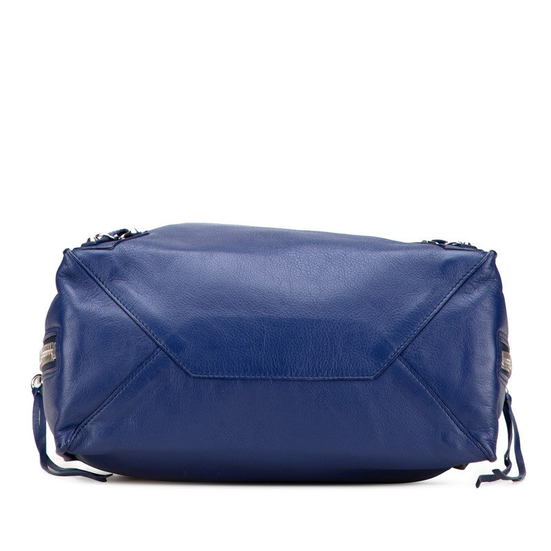 バレンシアガ ペーパー トートバッグ 357330 ブルー レザー レディース BALENCIAGA 【中古】