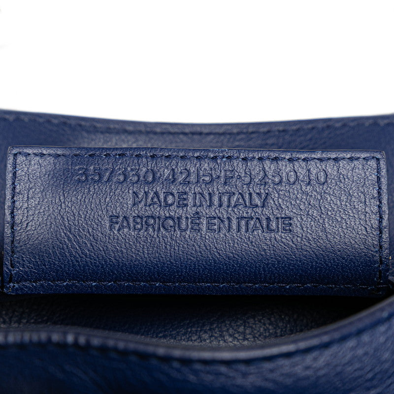 バレンシアガ ペーパー トートバッグ 357330 ブルー レザー レディース BALENCIAGA 【中古】