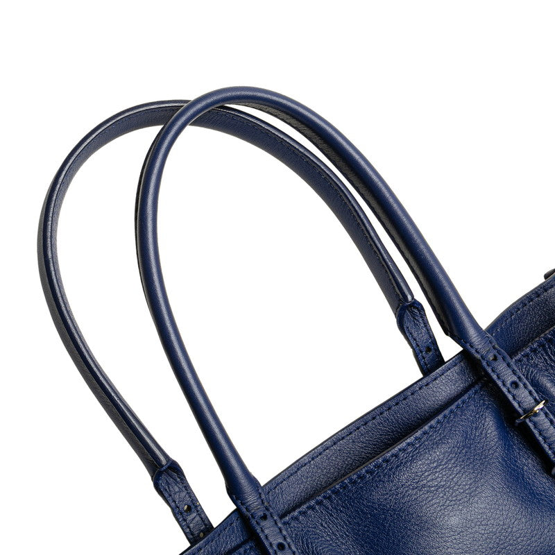 バレンシアガ ペーパー トートバッグ 357330 ブルー レザー レディース BALENCIAGA 【中古】