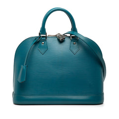 ルイ ヴィトン エピ アルマBB ハンドバッグ ショルダーバッグ 2WAY M40853 シアン ブルー レザー レディース LOUIS VUITTON 【中古】