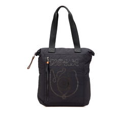 ロエベ トートバッグ ブラック ナイロン レザー レディース LOEWE 【中古】
