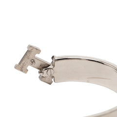 エルメス クリックH PM ブレスレット シルバー ブラック メタル エナメル レディース HERMES 【中古】