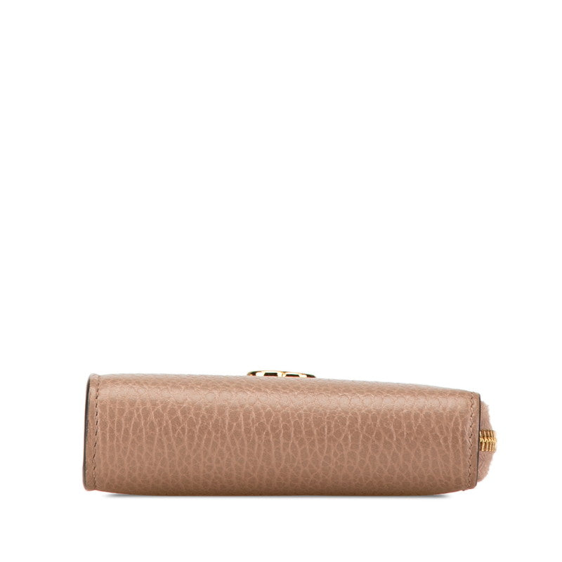 グッチ GGマーモント L字ファスナー 二つ折り財布 658609 ベージュ PVC レザー レディース GUCCI 【中古】