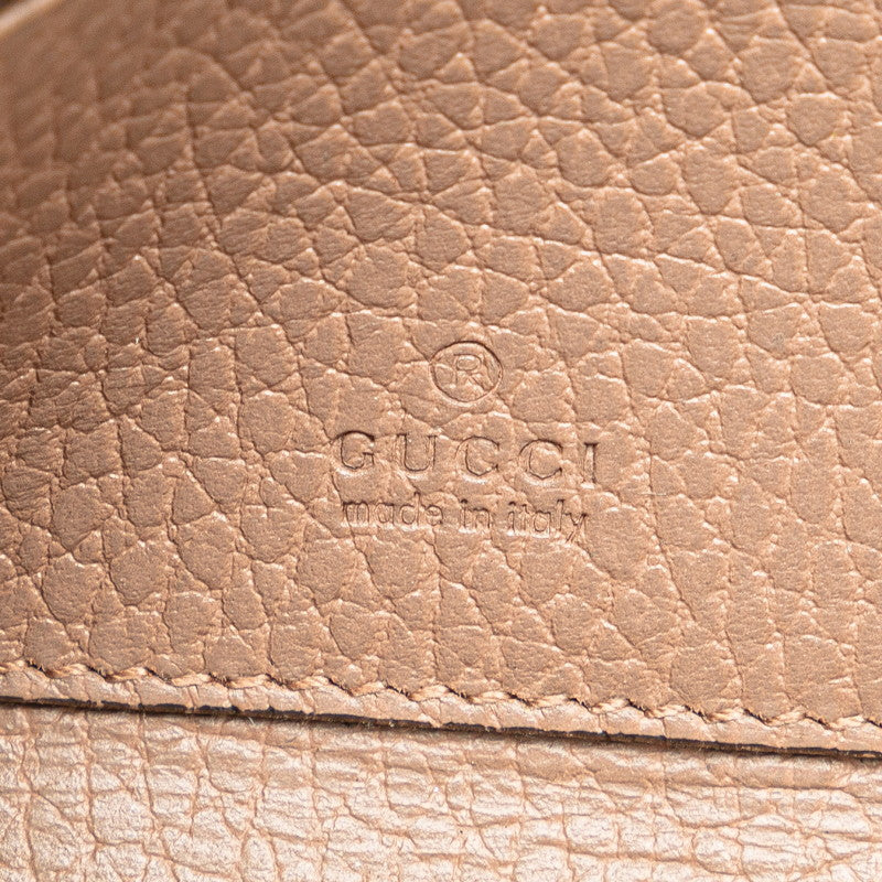 グッチ GGマーモント L字ファスナー 二つ折り財布 658609 ベージュ PVC レザー レディース GUCCI 【中古】