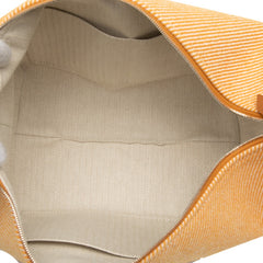 エルメス ブリッドアブラックGM ハンドバッグ オレンジ キャンバス レディース HERMES 【中古】
