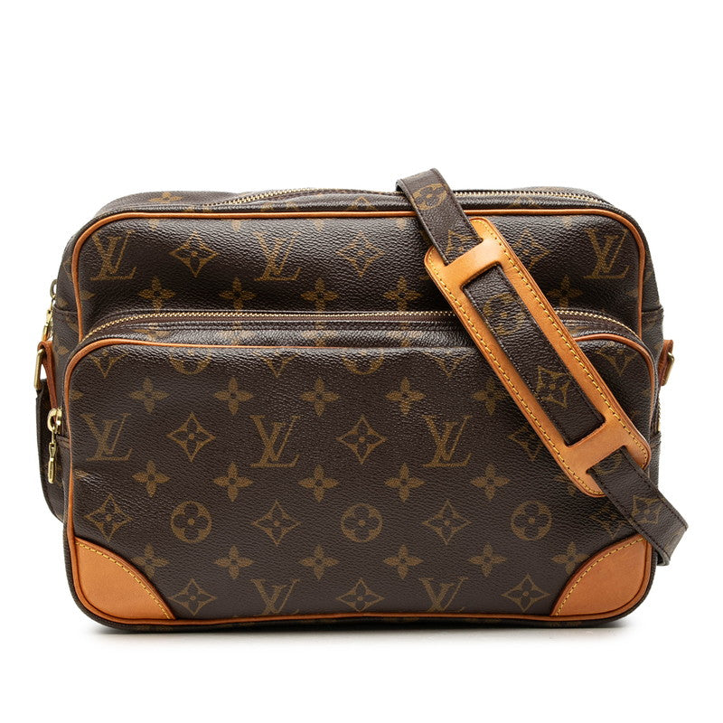 ルイ ヴィトン モノグラム ナイル 斜め掛け ショルダーバッグ M45244 ブラウン PVC レザー レディース LOUIS VUITTON 中古