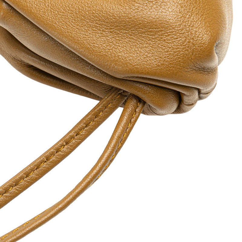 ボッテガヴェネタ ザ ポーチ ショルダーバッグ ブラウン レザー レディース BOTTEGAVENETA 【中古】