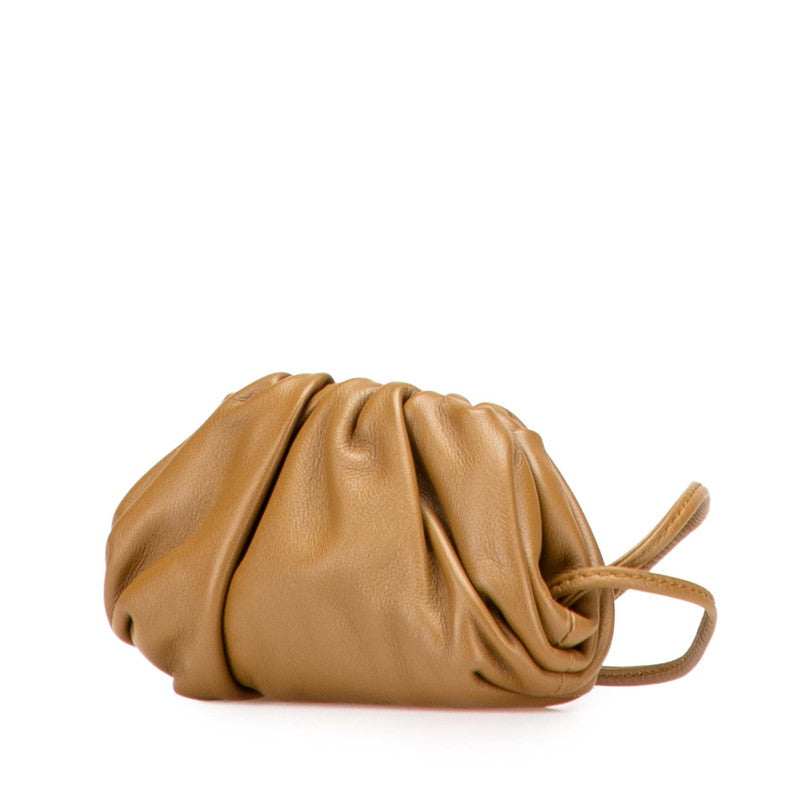 ボッテガヴェネタ ザ ポーチ ショルダーバッグ ブラウン レザー レディース BOTTEGAVENETA 【中古】