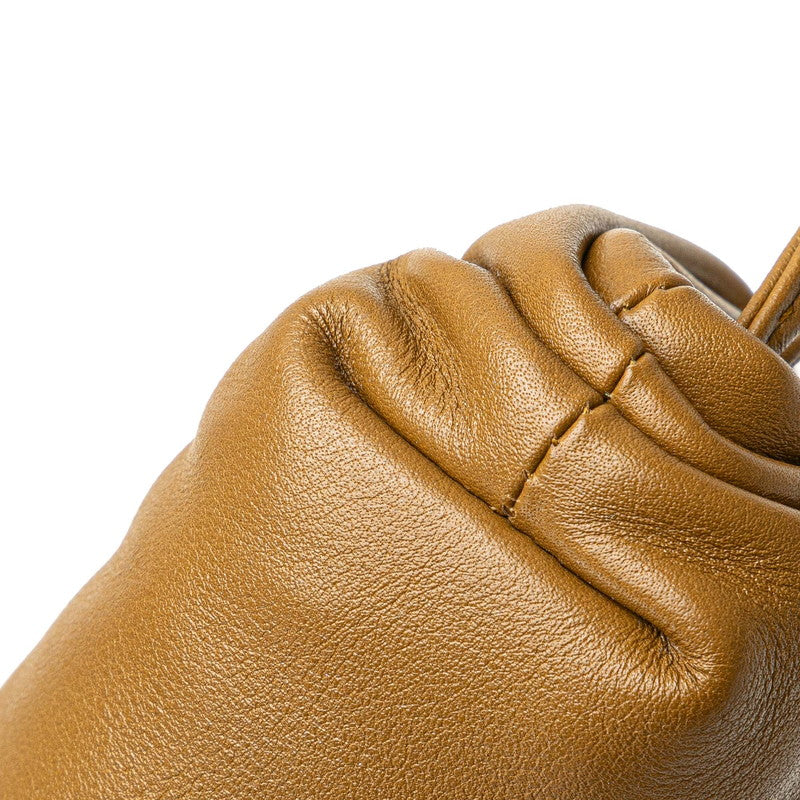 ボッテガヴェネタ ザ ポーチ ショルダーバッグ ブラウン レザー レディース BOTTEGAVENETA 【中古】