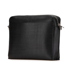 ロエベ アナグラムロゴ ショルダーバッグ ブラック レザー メンズ LOEWE 【中古】