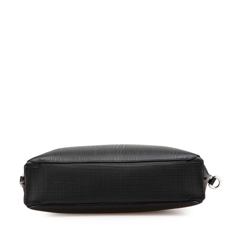 ロエベ アナグラムロゴ ショルダーバッグ ブラック レザー メンズ LOEWE 【中古】
