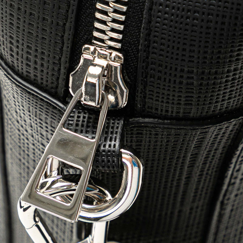 ロエベ アナグラムロゴ ショルダーバッグ ブラック レザー メンズ LOEWE 【中古】
