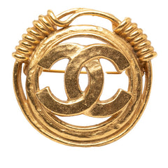 シャネル ヴィンテージ ココマーク ブローチ ゴールド メッキ レディース CHANEL 【中古】