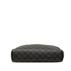ルイ ヴィトン ダミエ デイトンPM 斜め掛け ショルダーバッグ N41408 ブラック PVC レザー メンズ LOUIS VUITTON 【中古】