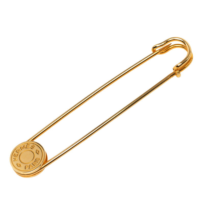 エルメス セリエ 安全ピン ゴールド メッキ レディース HERMES 中古