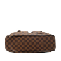 ルイ ヴィトン ダミエ ユゼス ハンドバッグ トートバッグ N51128 ブラウン PVC レザー レディース LOUIS VUITTON 【中古】