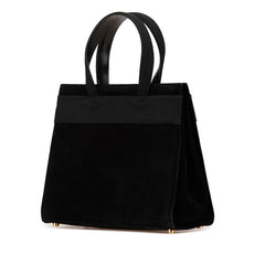 サルヴァトーレフェラガモ ヴァラリボン ハンドバッグ ショルダーバッグ 2WAY BA21 4178 ブラック スウェード レディース Salvatore Ferragamo 【中古】