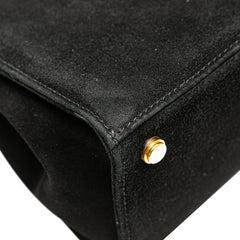 サルヴァトーレフェラガモ ヴァラリボン ハンドバッグ ショルダーバッグ 2WAY BA21 4178 ブラック スウェード レディース Salvatore Ferragamo 【中古】