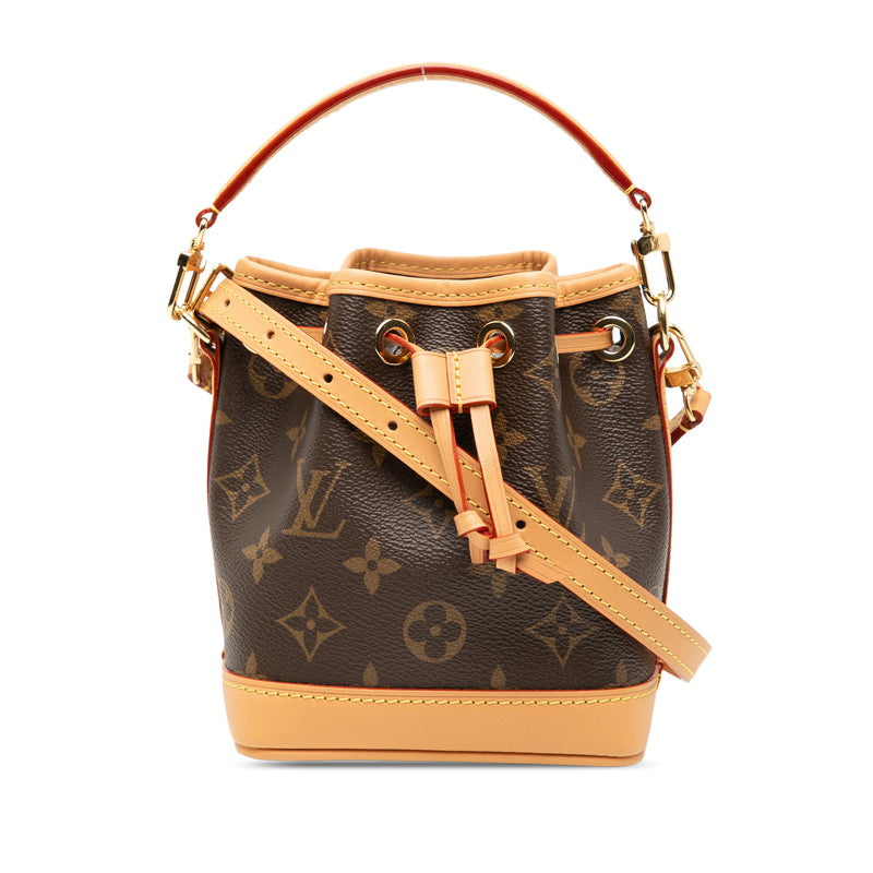 ルイ ヴィトン モノグラム ナノノエ ショルダーバッグ ハンドバッグ 2WAY M41346 ブラウン PVC レザー レディース LOUIS VUITTON 【中古】