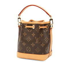 ルイ ヴィトン モノグラム ナノノエ ショルダーバッグ ハンドバッグ 2WAY M41346 ブラウン PVC レザー レディース LOUIS VUITTON 【中古】
