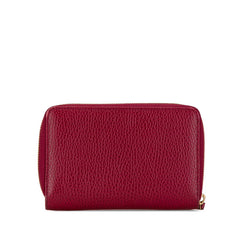 グッチ ラウンドファスナー 長財布 420113 ワインレッド レザー レディース GUCCI 【中古】