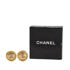 シャネル ココマーク ラウンド イヤリング ゴールド シルバー メッキ レディース CHANEL 【中古】