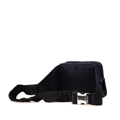 プラダ 三角ロゴプレート ウエストバッグ ボディバッグ ネイビー ナイロン レディース PRADA 【中古】