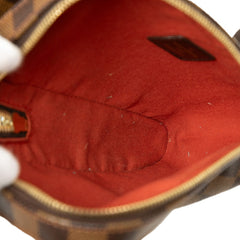 ルイ ヴィトン ダミエ ジェロニモス ボディバッグ ウエストバッグ N51994 ブラウン PVC レザー レディース LOUIS VUITTON 中古