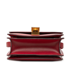 セリーヌ クラシックボックス スモール ショルダーバッグ レッド レザー レディース CELINE 【中古】