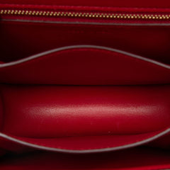 セリーヌ クラシックボックス スモール ショルダーバッグ レッド レザー レディース CELINE 【中古】