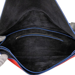 セリーヌ ダイヤモンドバッグ ショルダーバッグ ネイビー マルチカラー レザー スウェード レディース CELINE 【中古】