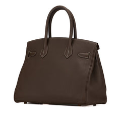 エルメス バーキン30 ハンドバッグ エトゥープ グレージュ ゴールド金具 トリヨンクレマンス レディース HERMES 【中古】