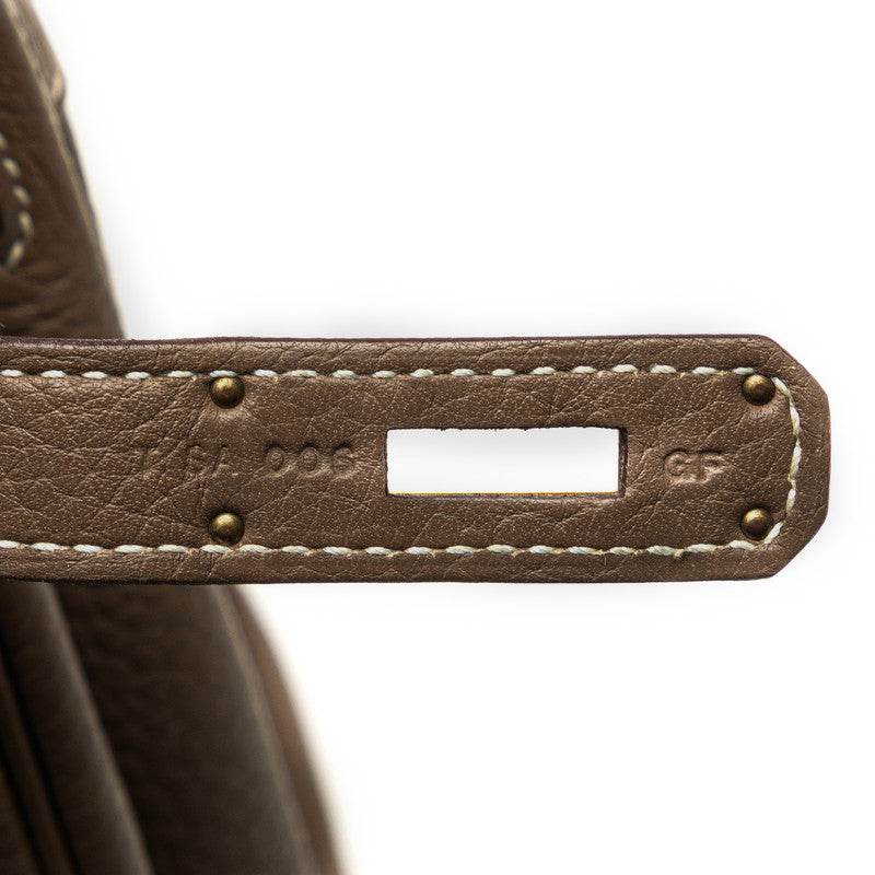 エルメス バーキン30 ハンドバッグ エトゥープ グレージュ ゴールド金具 トリヨンクレマンス レディース HERMES 【中古】