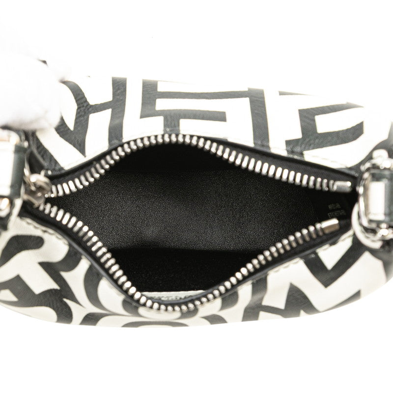 フェンディ ナノグラフィ マークジェイコブスコラボ ハンドバッグ 7AS089 ホワイト ブラック レザー レディース FENDI 【中古】