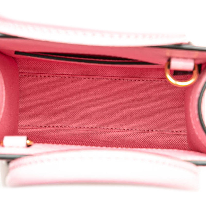 グッチ × ばなにゃ ミニハンドバッグ ショルダーバッグ 2WAY 671623 ピンク マルチカラー レザー レディース GUCCI 【中古】