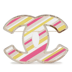 シャネル ココマーク ブローチ 06C シルバー イエロー ピンク メタル レディース CHANEL 【中古】