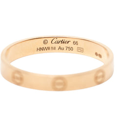 カルティエ ミニラブリング リング 指輪 #66 K18PG ピンクゴールド メンズ CARTIER 【中古】