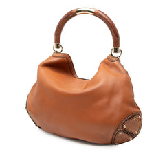 グッチ グッチシマ タッセル インディ ハンドバッグ ショルダーバッグ 2WAY 182888 ブラウン レザー レディース GUCCI 【中古】