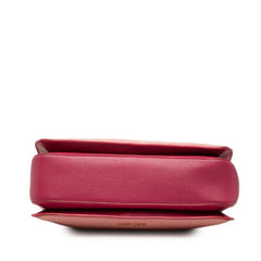 ミュウミュウ ロゴ ハンドバッグ ショルダーバッグ ピンク レザー レディース MIUMIU 【中古】