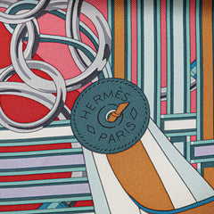 エルメス カレ90 BRIDES ET GRIS GRIS 馬勒とチャーム スカーフ レッド マルチカラー シルク レディース HERMES 【中古】