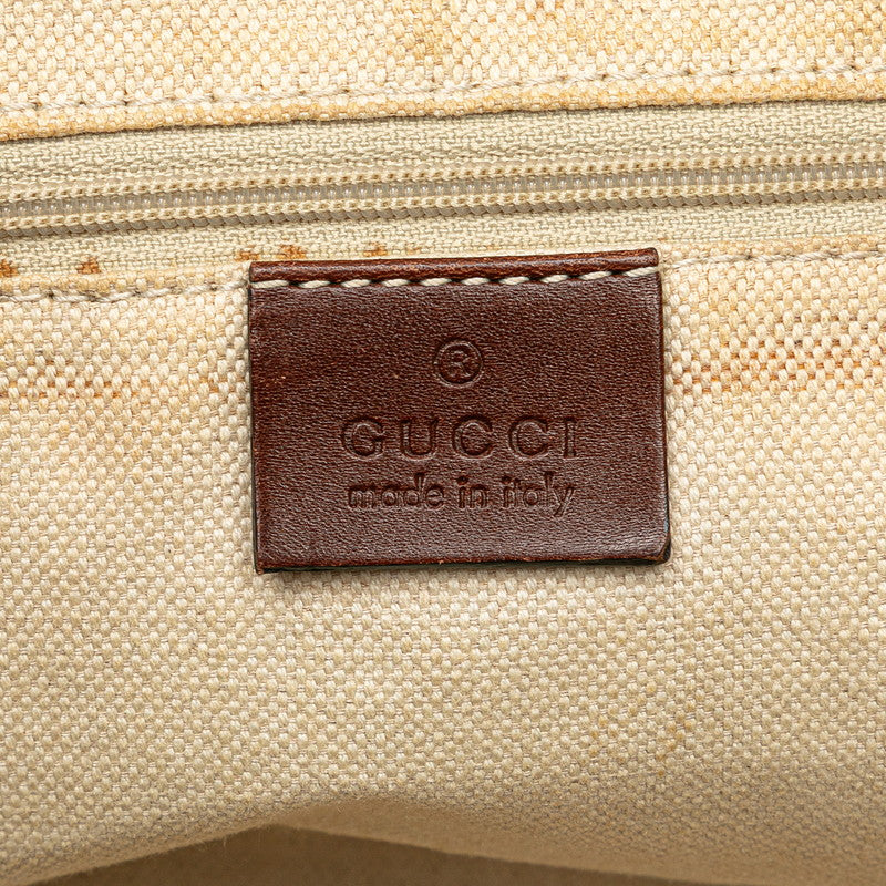 グッチ GGキャンバス スーキー ハンドバッグ ショルダーバッグ 2WAY 223974 ベージュ ブラウン キャンバス レザー レディース GUCCI 【中古】