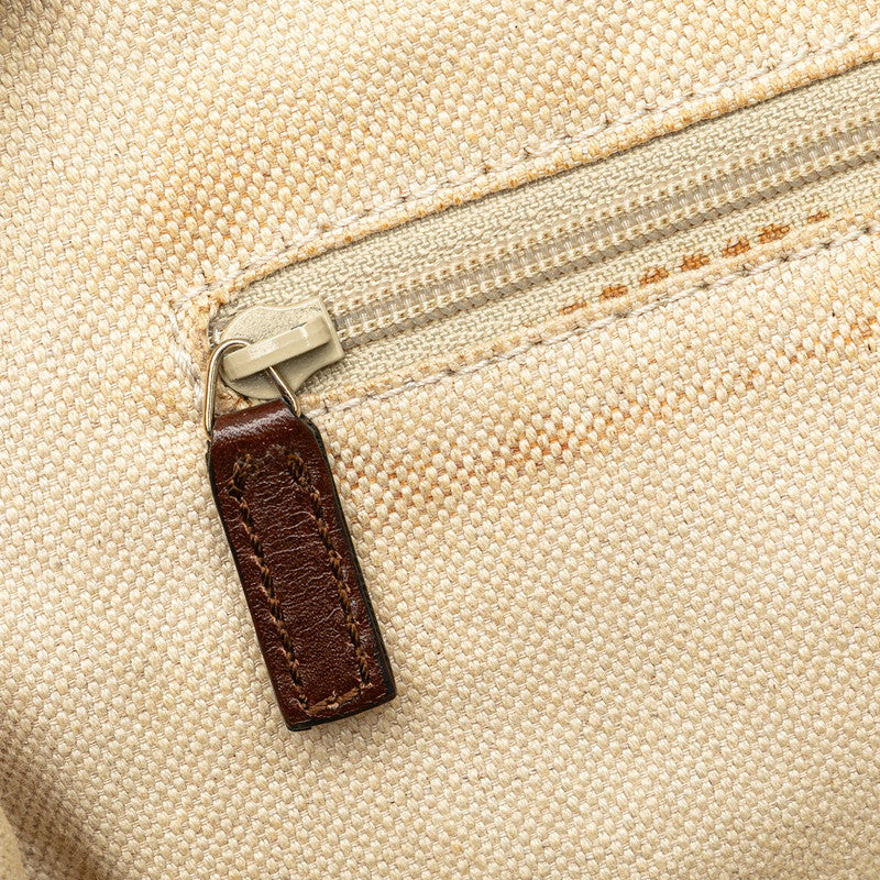 グッチ GGキャンバス スーキー ハンドバッグ ショルダーバッグ 2WAY 223974 ベージュ ブラウン キャンバス レザー レディース GUCCI 【中古】
